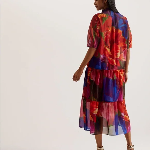 Ted Baker MIRU Floral Print Midi Dress - Picture 2 of 9